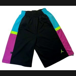 Jordan Basketball Shorts size small. Teal, Purple, Green And Black Bel-Air